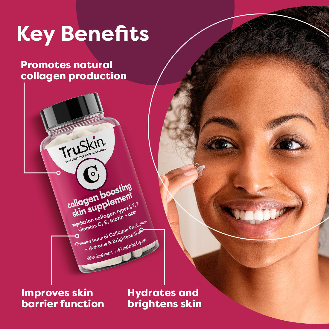 NEW TruSkin Collagen Boosting Skin Supplement