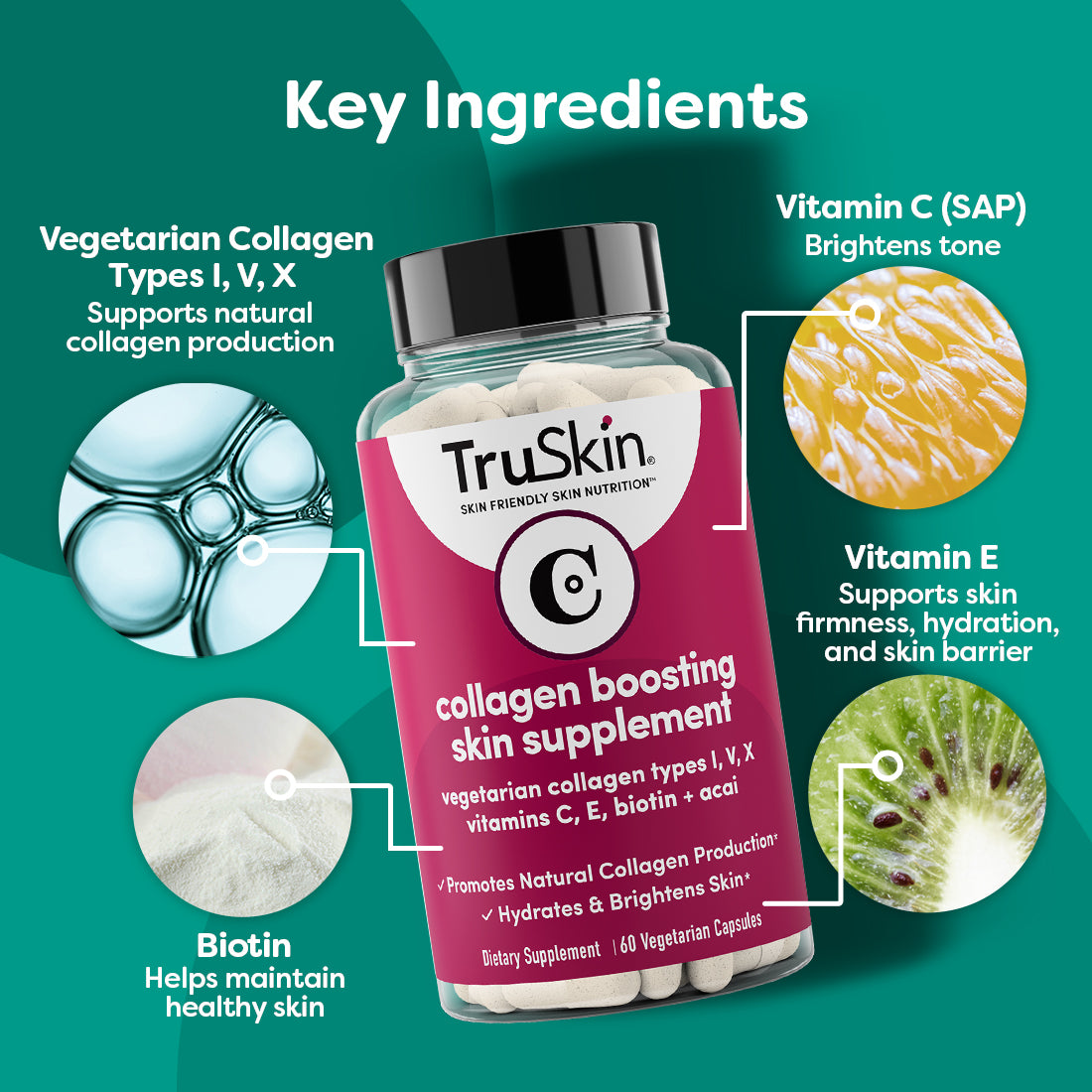NEW TruSkin Collagen Boosting Skin Supplement