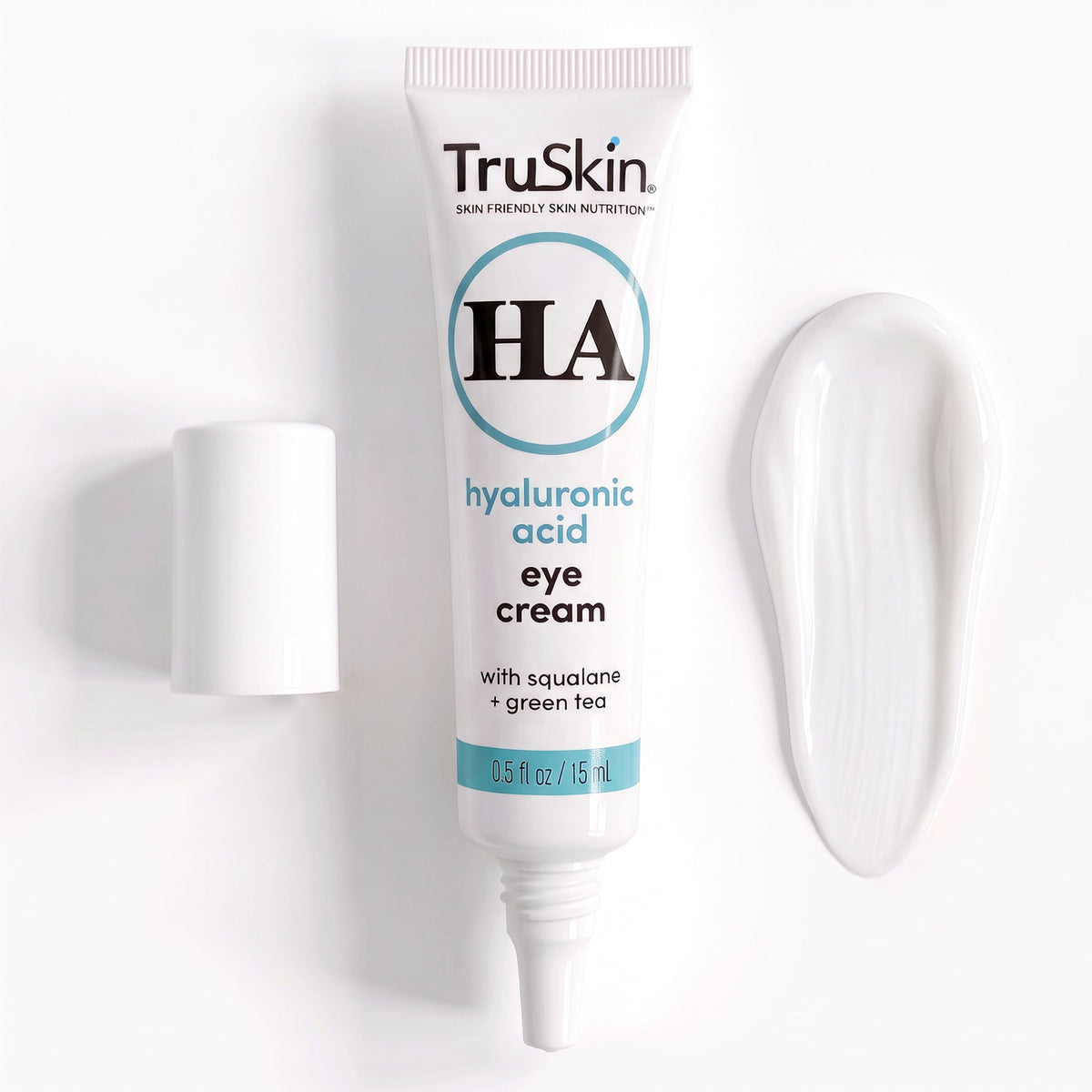 Hyaluronic Acid Eye Cream — shown with a swatch of its texture