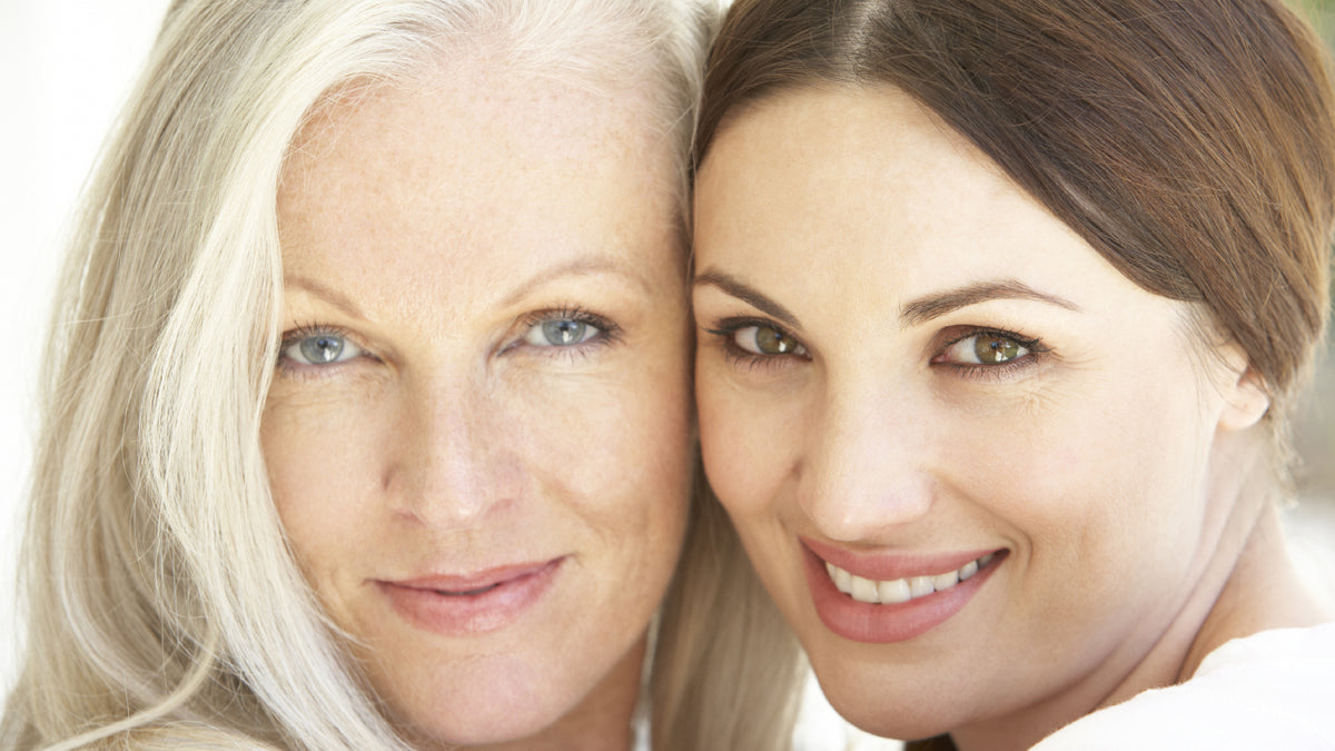mother and daughter close up