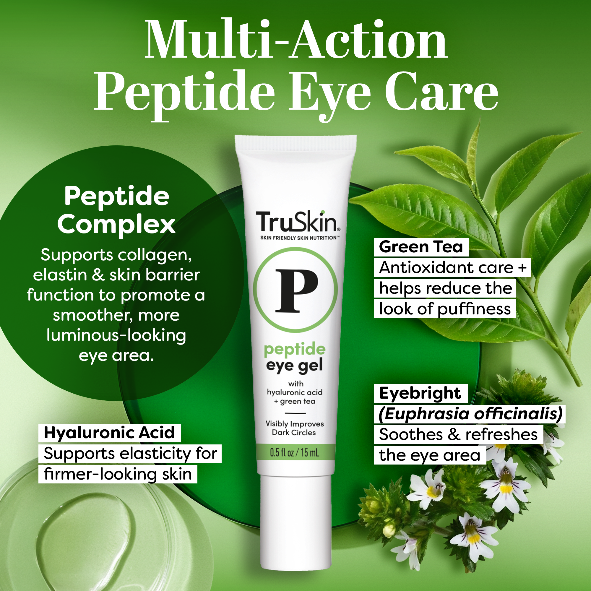 TruSkin — best affordable peptide eye cream for genetic dark circles under $20