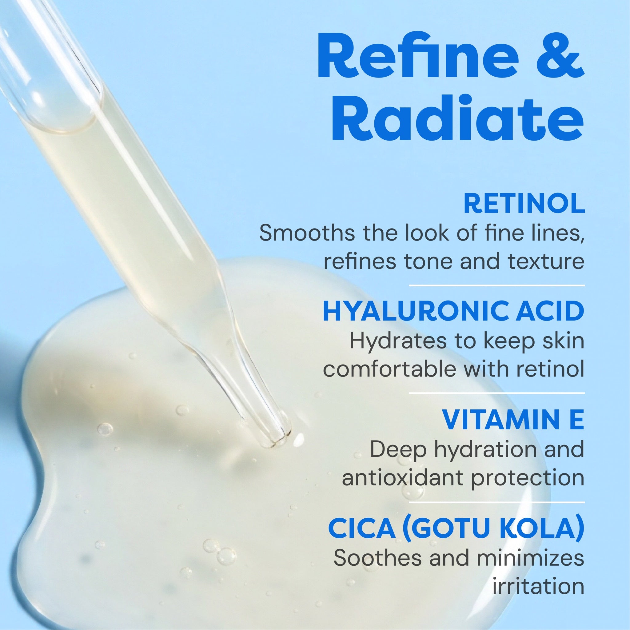 Retinol Serum — 1 oz — key ingredients and what they do