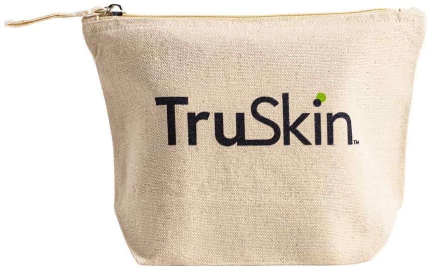 TruSkin 100% Organic Cotton Zippered Pouch/Cosmetic Bag