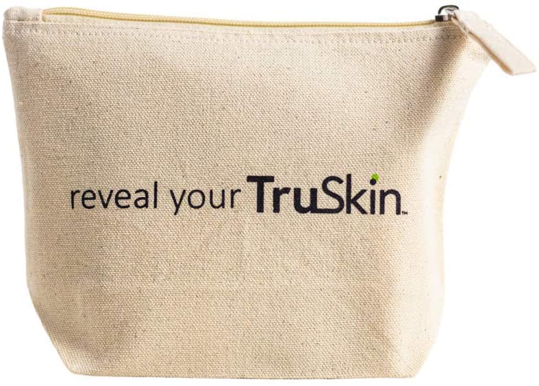 TruSkin 100% Organic Cotton Zippered Pouch/Cosmetic Bag