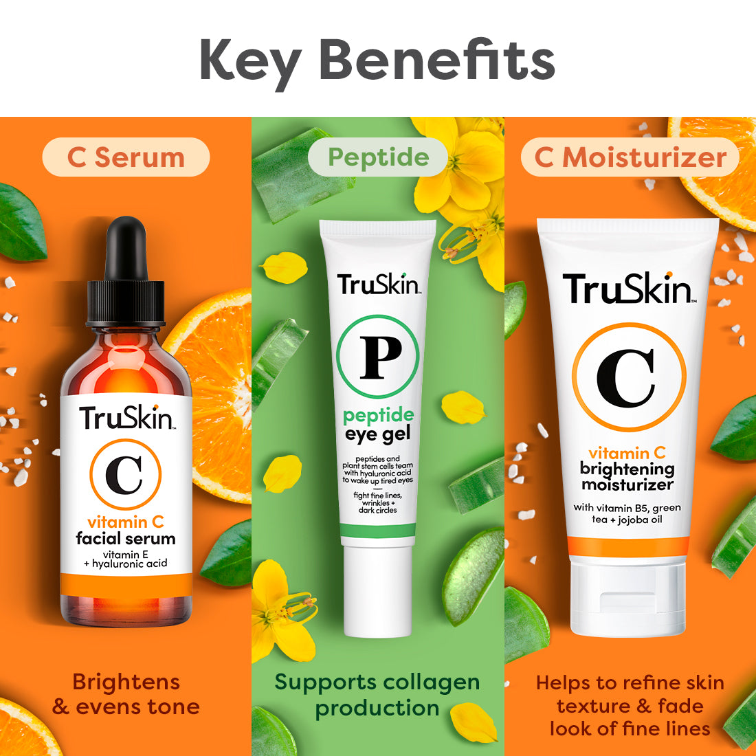 Daily Essentials Trio with Vitamin C Serum, Eye Gel and Vitamin C