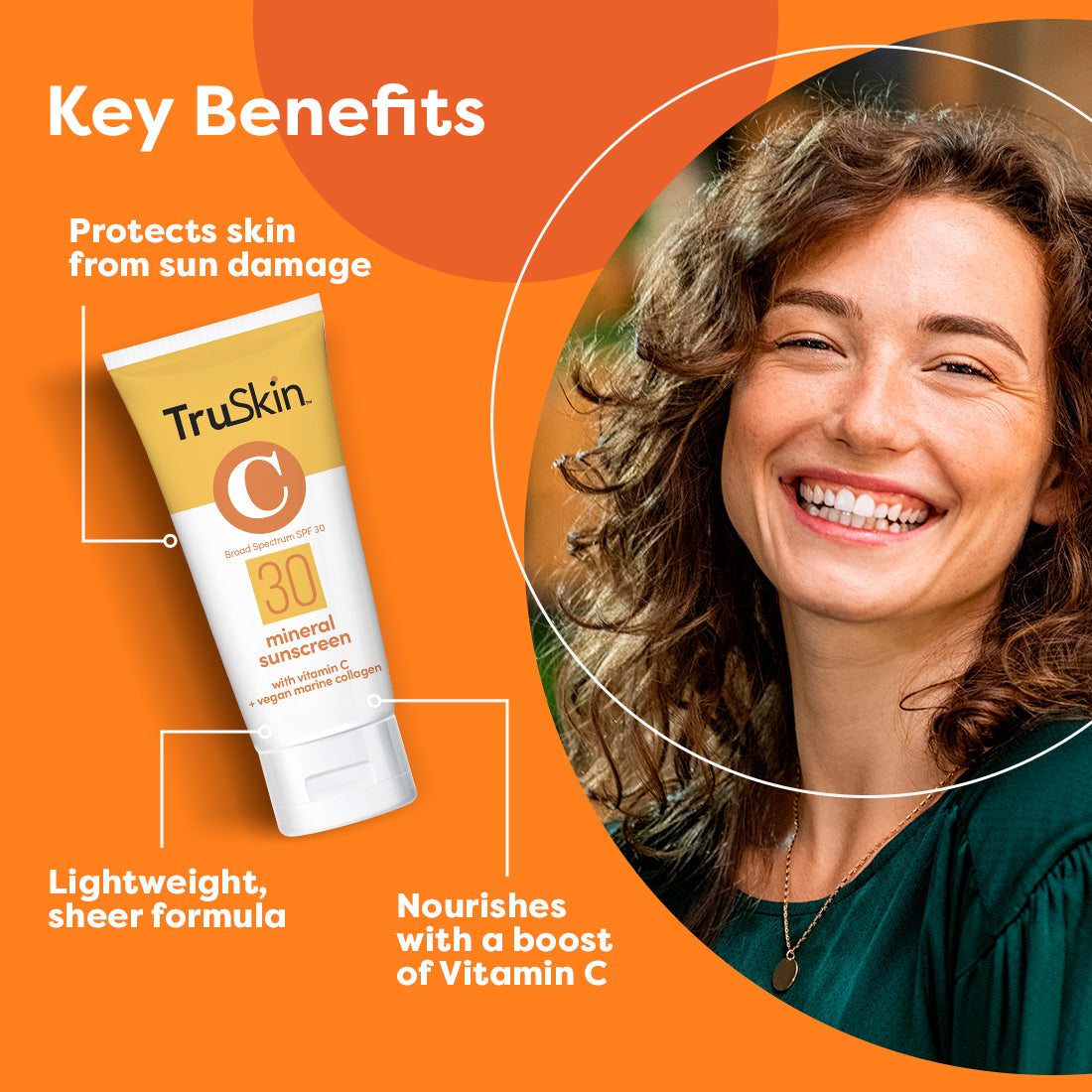 TruSkin SPF 30 Mineral Sunscreen with Vitamin C