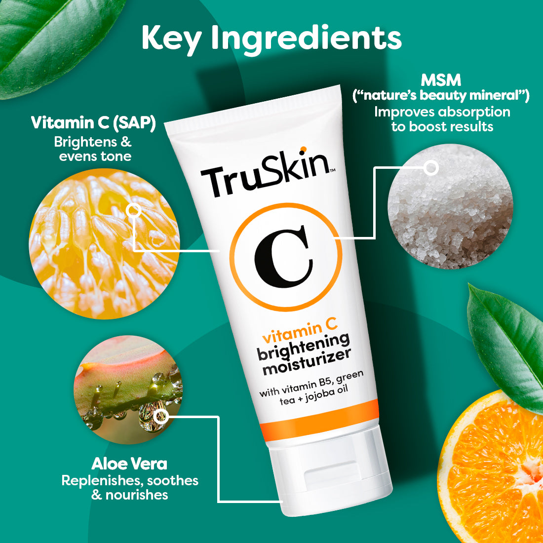 TruSkin Daily Essentials Trio with Vitamin C Serum, Eye Gel and Vitamin C Moisturizer